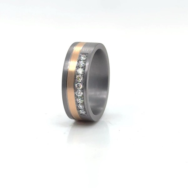 Tantal / 750 Rotgoldeinlage