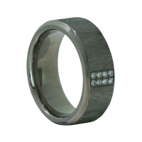 Edelstahlring mit 8 Brillanten Edelstahlring mit 8 Brillanten